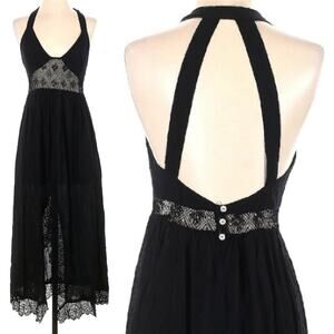 Free People Goth Black Lace XS Dress